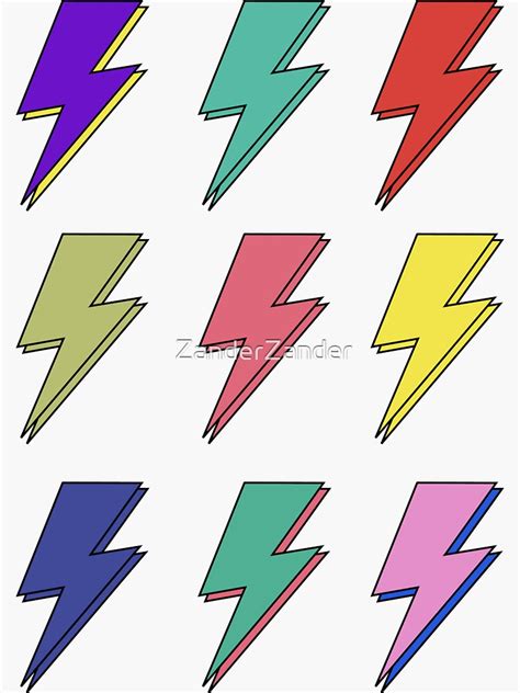 Trendy Lightning Bolt Pack Sticker For Sale By Zanderzander Redbubble