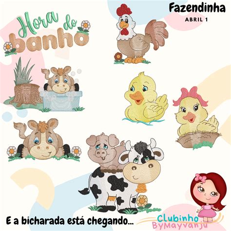 Coleção Fazendinha By Mayvanju Matrizes de Bordado