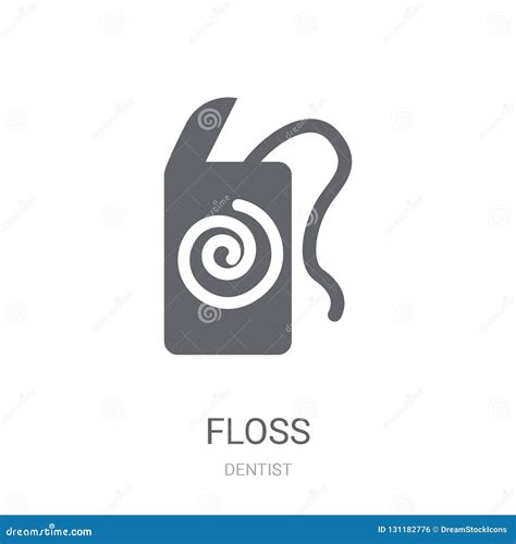 Floss Icon Trendy Floss Logo Concept On White Background From D Stock