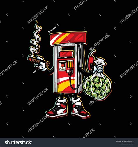 Gas Station Vector Hold Weed Nug Stock Vector (Royalty Free) 2181506555 | Shutterstock