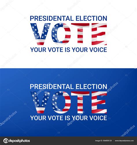 Symbol Usa Presidential Election Templates Isolated Typography Symbols ...