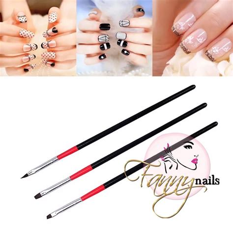 Jual Brush Nail Gel Acrylic And Gradasi Gradation 1 Set 3 Pcs Nailart