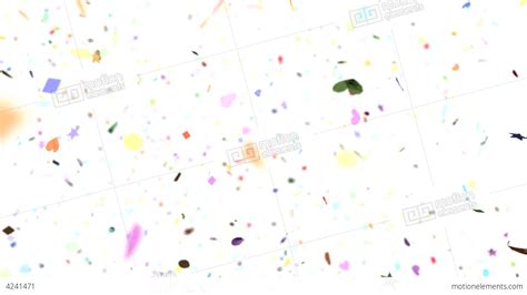 Confetti Shapes Falling Towards Camera Slow Motion Stock Animation | 4241471