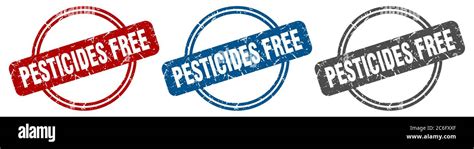 Pesticides Free Stamp Pesticides Free Sign Pesticides Free Label Set Stock Vector Image And Art