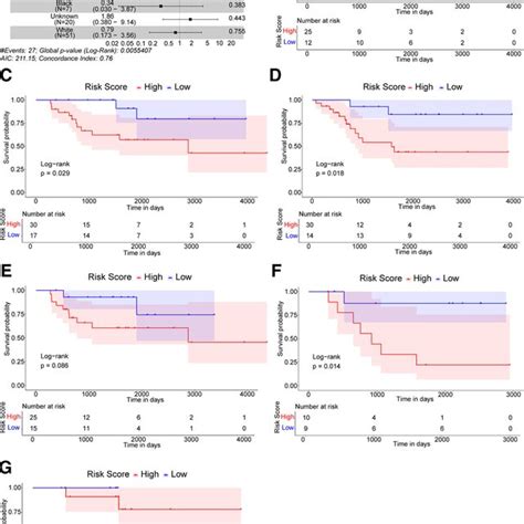 The Risk Score Acted As An Independent Prognostic Indicator A Forest