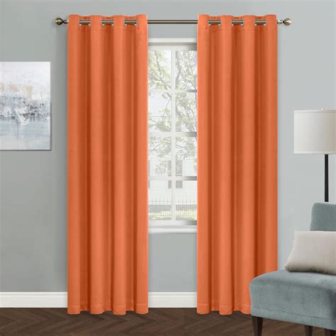 Amazon Mysky Home Orange Blackout Curtain For Bedroom Single