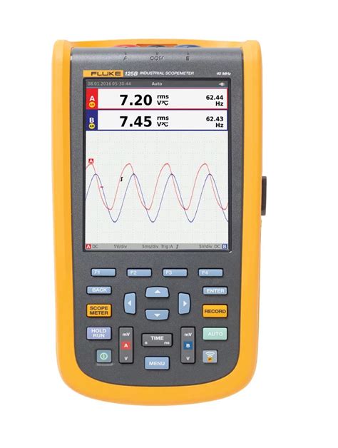 Fluke 123B Series Industrial ScopeMeter Handheld Oscilloscope Kit 20 MHz