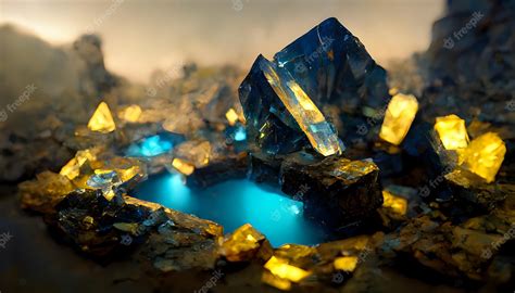 Premium Photo | Precious stones on the ground diamonds