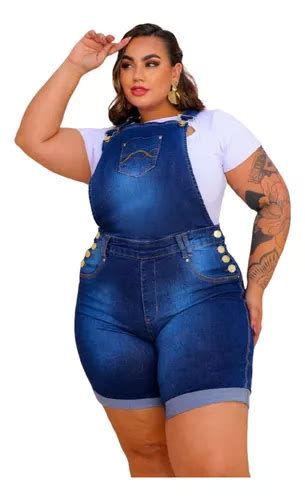 Jardineira Macac O Jeans Plus Size Tamanhos Grande Ao