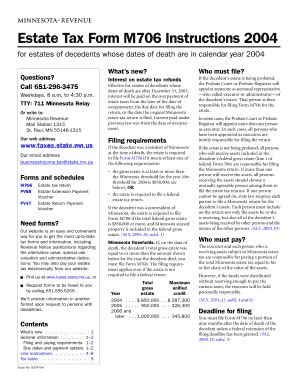 Fillable Online Revenue State Mn Estate Tax Return Form M