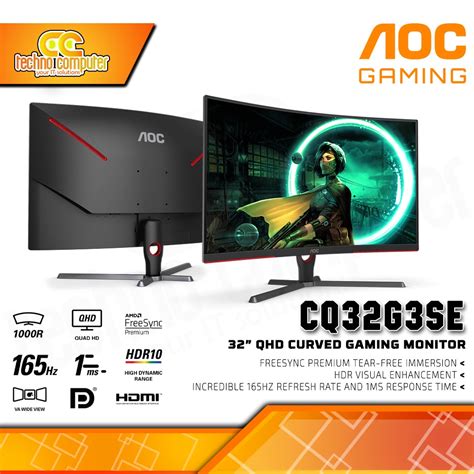 Jual Monitor Aoc Cq G Se Curved Gaming Monitor Inch Qhd