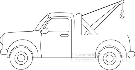 Truck Clipart-tow truck black outline clipart