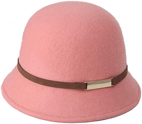 Baimore Wool Vintage Felt Cloche Bucket Bowler Hat Winter Women