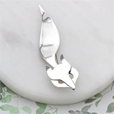 Sterling Silver Fox Brooch A Touch Of Silver