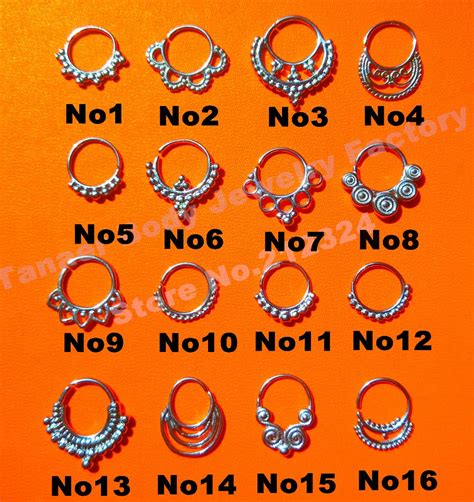 Silver Indian Nose Piercing Jewelry Piercing Septum Real Septum Rings Silver Septum Ring In Body