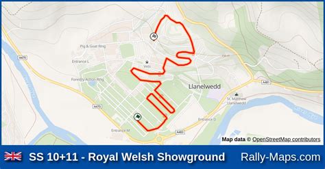 SS 10 11 Royal Welsh Showground Stage Map Kerridge Severn Valley