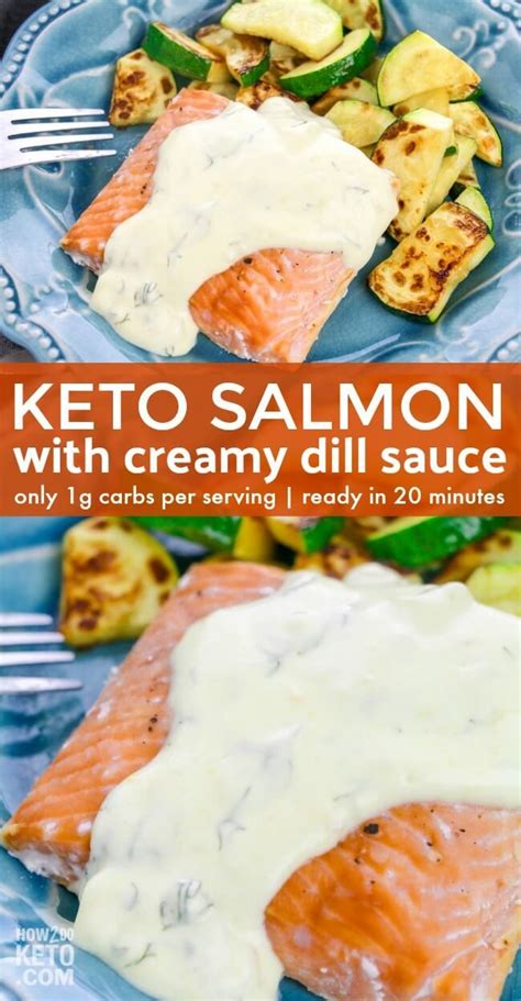 Baked Keto Salmon With Lemon Dill Sauce Keto Recipes Easy Baked