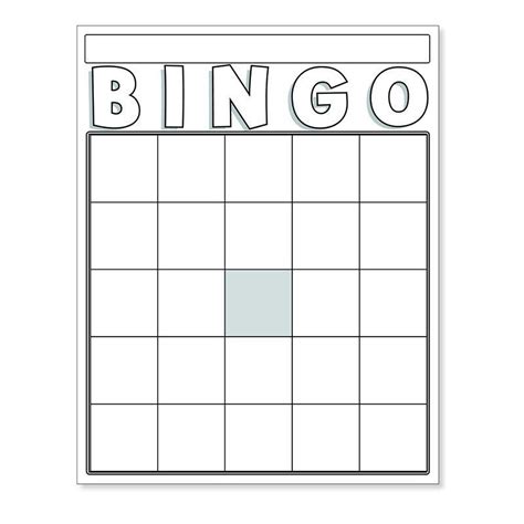 Free Printable Blank Bingo Card