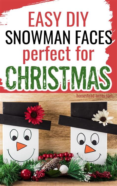 Two Snowmen Made Out Of Paper With The Words How To Make Your Own Snowman Faces