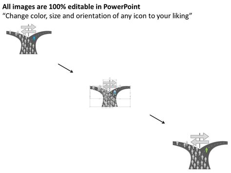 Hx Two Way Road Path Selection Process Flow Flat Powerpoint Design