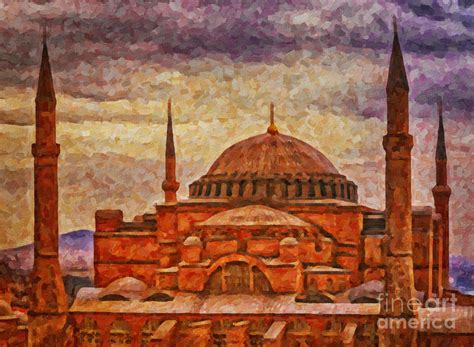 Hagia Sophia Digital Painting Painting By Antony Mcaulay Fine Art America