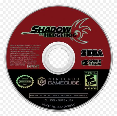 Shadow The Hedgehog Gamecube, Disk, Dvd HD PNG Download - FlyClipart