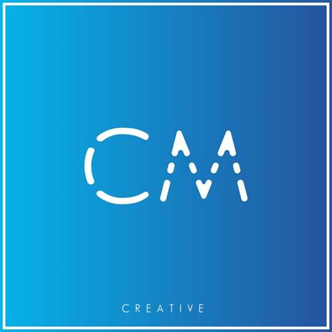 Cm premium vector último design de logotipo creative logo vector