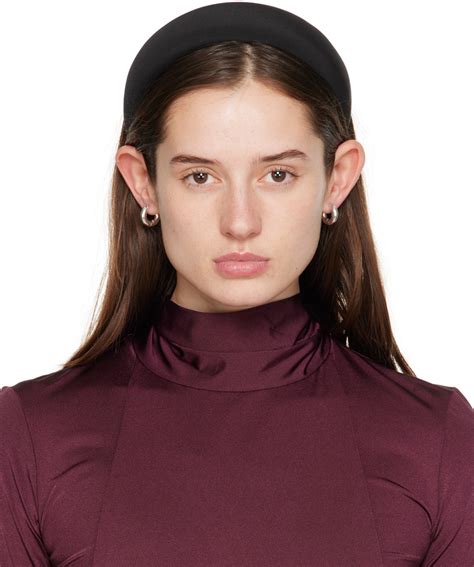 Sophie Buhai Black Classic Puffy Headband Ssense Canada