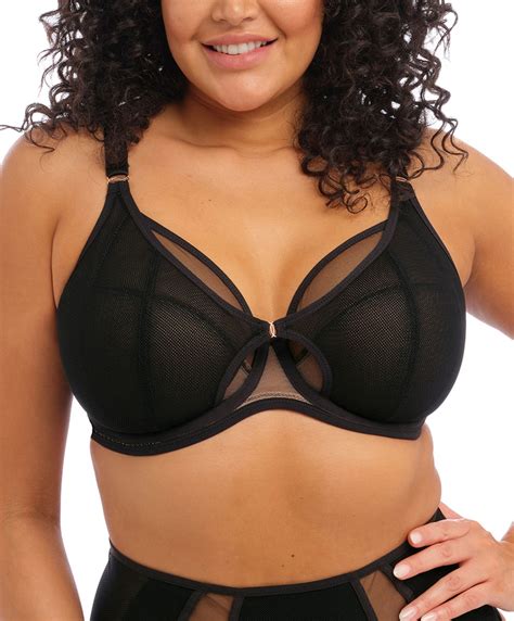 Soutien Gorge Grande Taille Armature Plongeant Kintai Noir Elomi