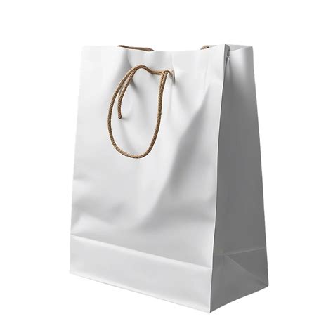 White Shopping Bag Isolated On Transparent Background Ai Generative