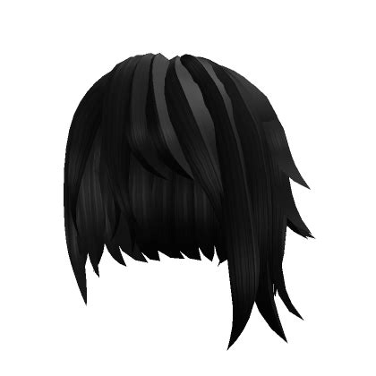 Ulquior Anime Messy Black Hair Roblox