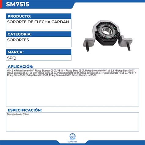 Soporte Flecha Cardan Gmc Sierra 1500 2005 2007 V8 4 8 en venta en León