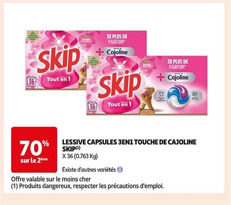 Promo Lessive Capsules En Touche De Cajoline Skip Chez Auchan