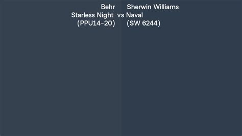 Behr Starless Night Ppu Vs Sherwin Williams Naval Sw Side