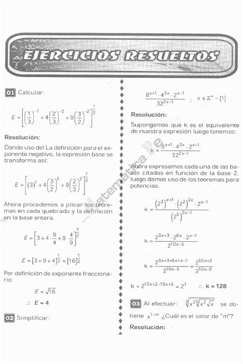 Leyes de exponentes problemas resueltos de examen admisiÓn universidad ...