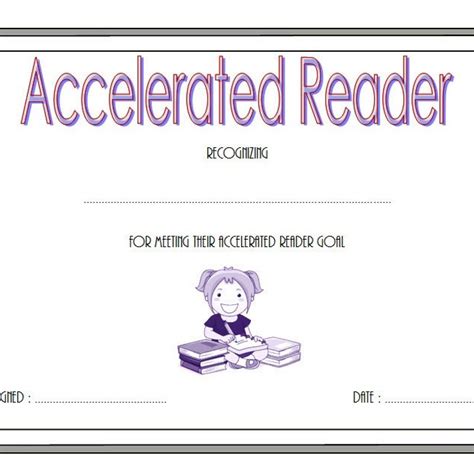 Accelerated Reader Certificate 7 Free Template Ideas