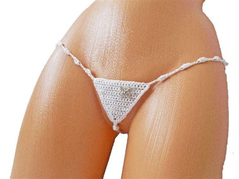 Micro Mini Bikini Blanc String Crochet String Bikini Lingerie Rotique Saint Valentin Sexy