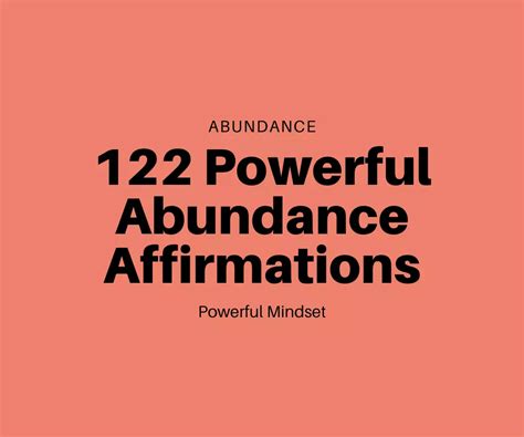 122 Powerful Abundance Affirmations (Complete Guide To Get Abundance ...