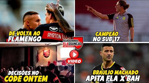 CEBOLINHA E A LUCAS DE VOLTA AO FLAMENGO FILIPE LUÍS CAMPEÃO NO SUB 17