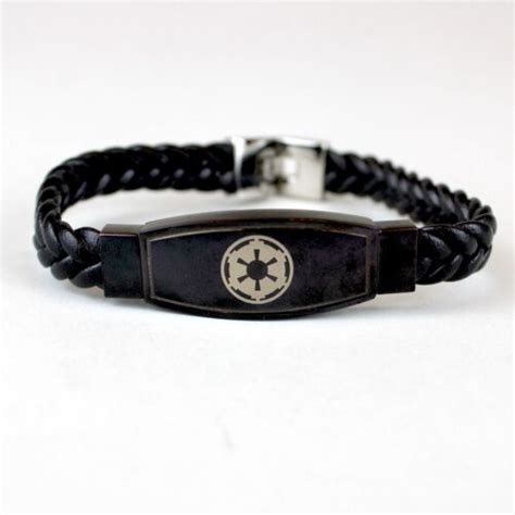 Star Wars The Galactic Empire Braided Leather Bracelet EBay