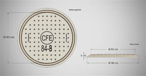 Tapa Y Aro 84 B Para Banqueta CFE Naresa Guadalajara