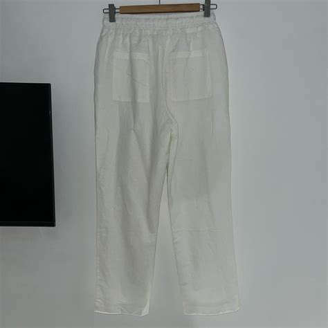 Selling Nude Lucy White Linen Pants Bought Online Depop