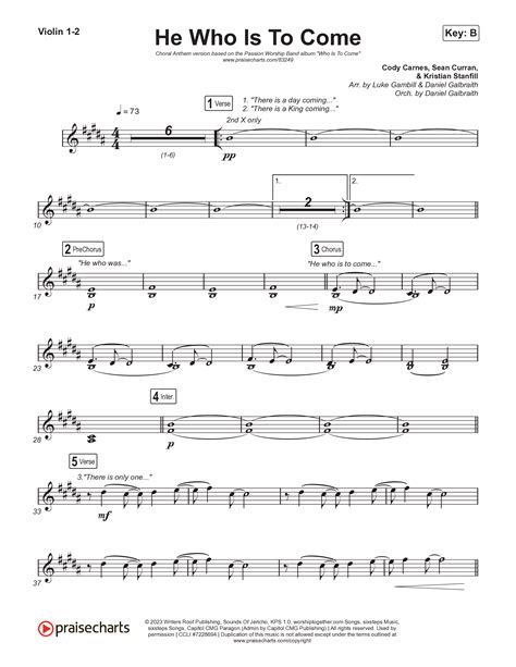 He Who Is To Come Choral Anthem Satb Violin Sheet Music Pdf Passion