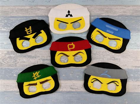 Handgemachte Ninjago Kost Me Etsy Ninjago Masks Lego Party Favors