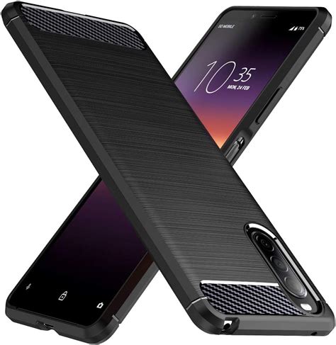 TesRank Sony Xperia 10 II Case Soft TPU Cover Phone Case Carbon Fiber