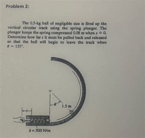 Solved Problem The Kg Ball Of Negligible Size Is Chegg