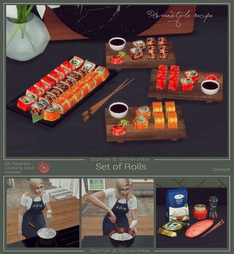 Realistic Cooking ModCookbook S S用レシピの日本語化 black dahlia The Sims 4