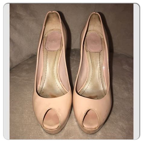 Classic Christian Dior Metal Cannage Heel Nude Platfo Gem