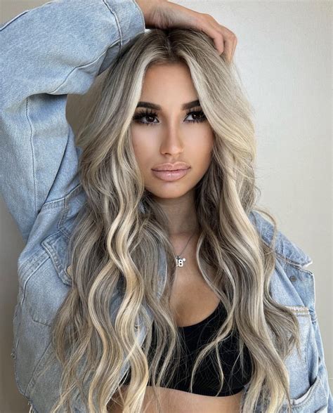 Ash Blonde Hair Balayage Blonde Hair With Roots Brunette Hair With