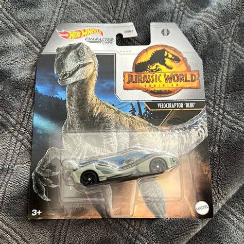 Mattel Toys Hot Wheels Character Cars Jurassic World Velociraptor Blue Poshmark